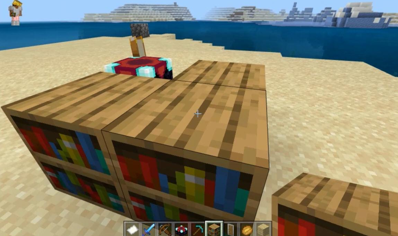 我的世界高級附魔台怎麼擺書架？