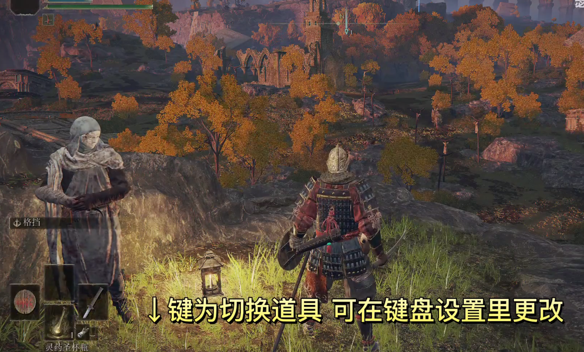 老頭環怎麼切換道具？