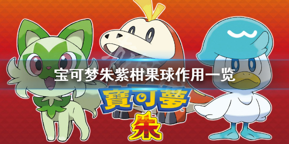 《寶可夢朱紫》柑果球有什麼用？柑果球作用一覽