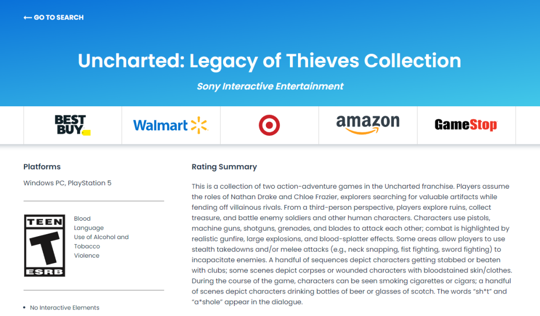 《神秘海域：失落遺產合集》通過ESRB分級 或於TGA頒獎典禮公開發售日