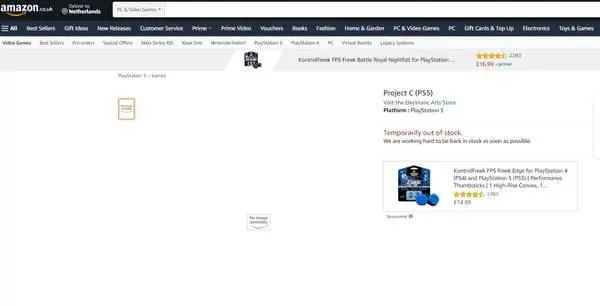 EA神秘新作上架亞馬遜代號ProjectC，登陸PS5平台