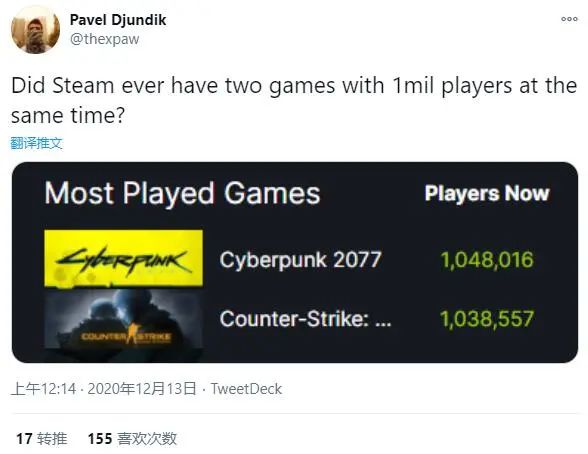 Steam首次實現雙遊戲同時在線人數破百萬