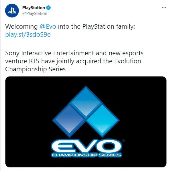 索尼官方宣布與電競公司RTS合作收購全球最大格鬥遊戲賽事EVO