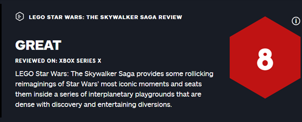 《樂高星戰天行者傳奇》IGN 8分 經典時刻的歡樂重塑
