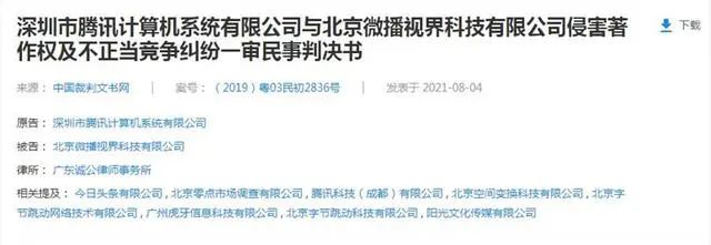 騰訊起訴抖音不正當競爭 後者擅播《王者榮耀》構成侵權