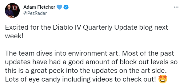 《暗黑破壞神4》季度更新月末公開 聚焦藝術風格進展