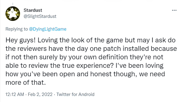 《消逝的光芒2》官方希望偷跑玩家等到發售日再玩：有首日補丁