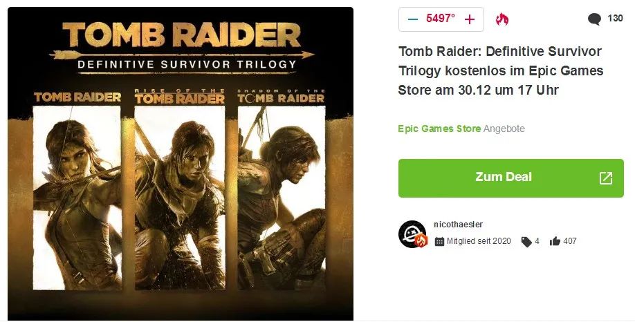 曝Epic壓軸送《古墓麗影：生存者三部曲決定版》 大的來了！