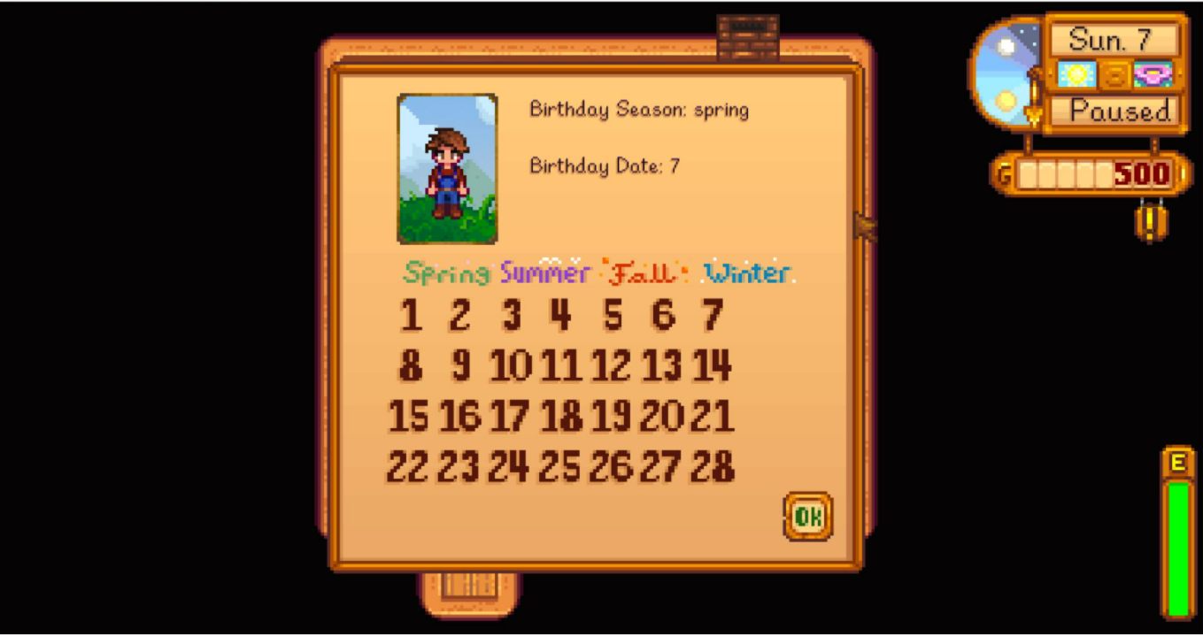 星露穀物語劉易斯生日送什麼禮物？