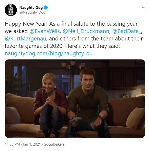 頑皮狗公司高層採訪：2020年度最喜愛游戲