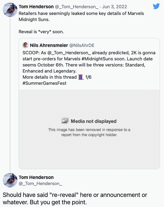 《漫威暗夜之子》或在10月6日發售 有三個版本