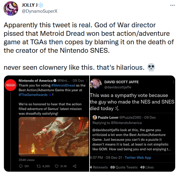 初代《戰神》之父不滿《銀河戰士》獲獎 發言引人不滿