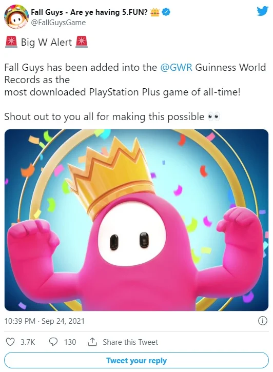 《糖豆人：終極淘汰賽》破吉尼斯紀錄，成為PS+下載量最多的遊戲