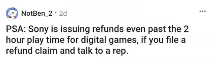 索尼正在為《賽博朋克2077》PS4版提供退款服務