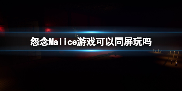 《怨念Malice》同屏嗎？游戲可以同屏玩嗎