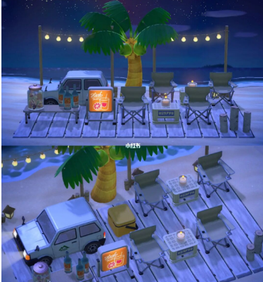 「動森小場景」海邊的後尾箱飲品攤