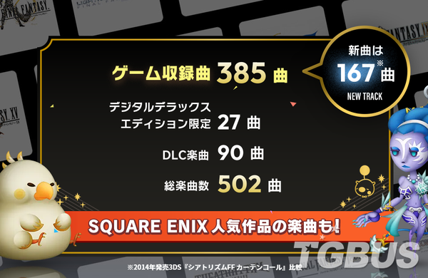音樂游戲《節奏劇場 最終幻想 Bar Line》樂曲情報