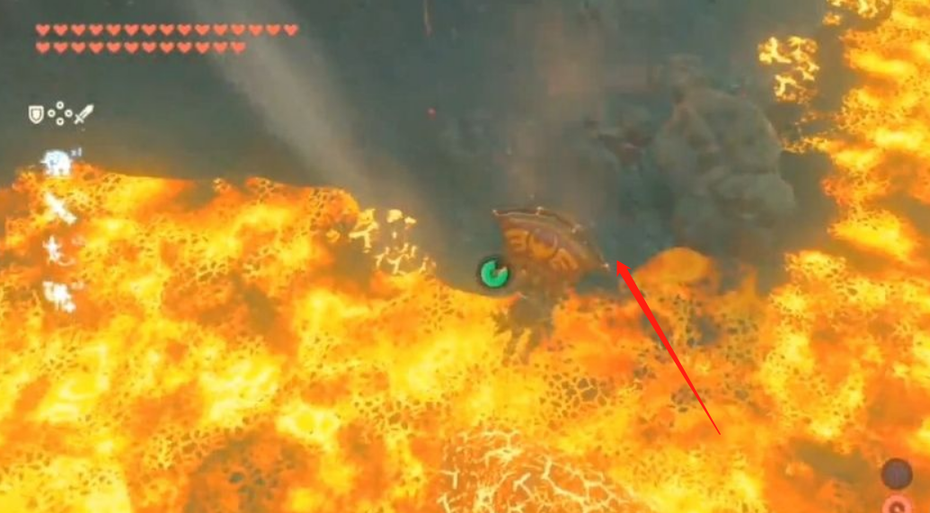 塞爾達戰勝燃燒的巨石在哪？