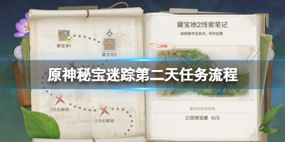《原神》秘寶迷蹤第二天任務流程 秘寶迷蹤第二天寶藏有哪些？