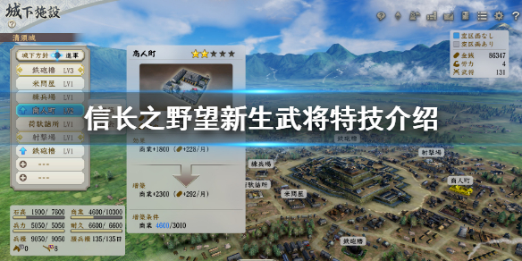 《信長之野望新生》武將特技有哪些？武將特技介紹