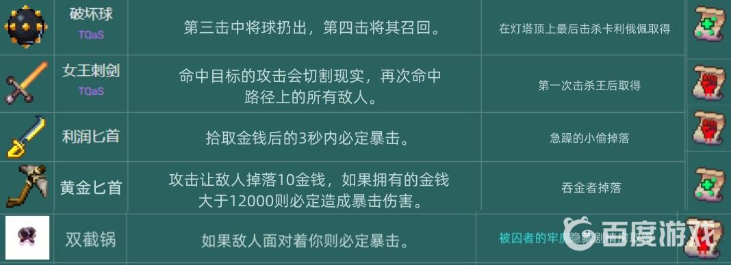死亡細胞武器圖鑑與獲得方式是什麼樣的？