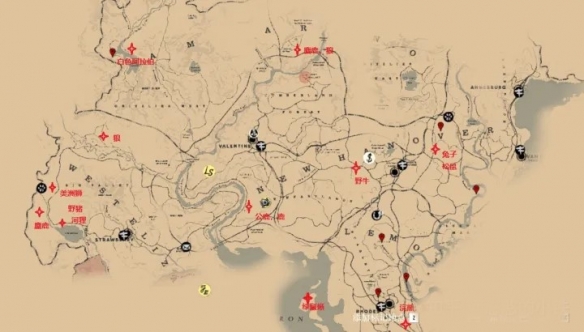 荒野大鏢客2動物喜歡待在哪-部分動物位置一覽