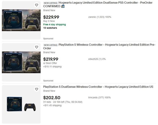 《霍格沃茨之遺》限定PS5手柄預購秒售罄 黃牛三倍定價倒賣
