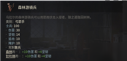 兵種-森林遊騎兵有哪些特性?
