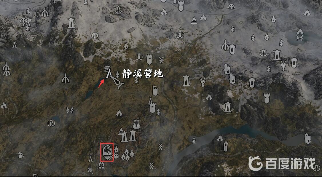 上古卷軸5靜溪營地在哪個位置？