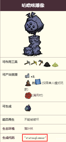 饑荒聯機版格羅姆雕像代碼是什麼？