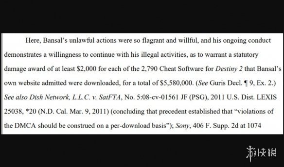《命運》系列開發商Bungie起訴外掛網站賠償670萬美元