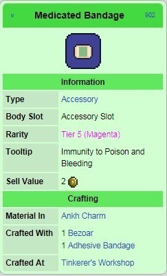 泰拉瑞亞怎麼獲得葯用繃帶？