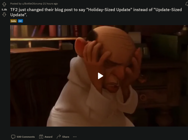 粉絲太興奮 V社悄悄修改《軍團要塞2》更新日誌用詞