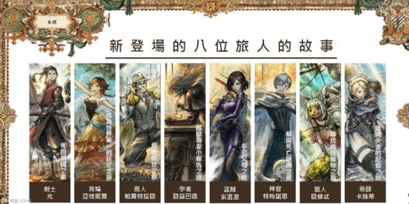 八方旅人2全形色介紹-八方旅人2都有哪幾個角色