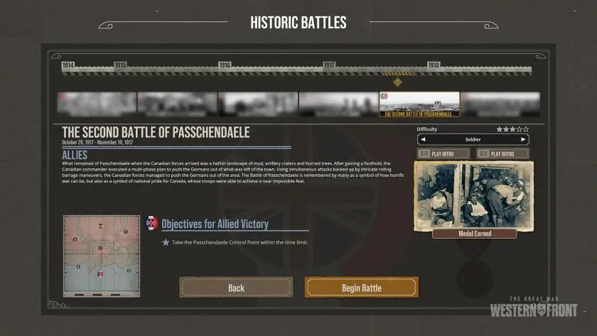 《世界大戰：西方戰線》中的歷史戰役——指揮與定義一戰的關鍵時刻