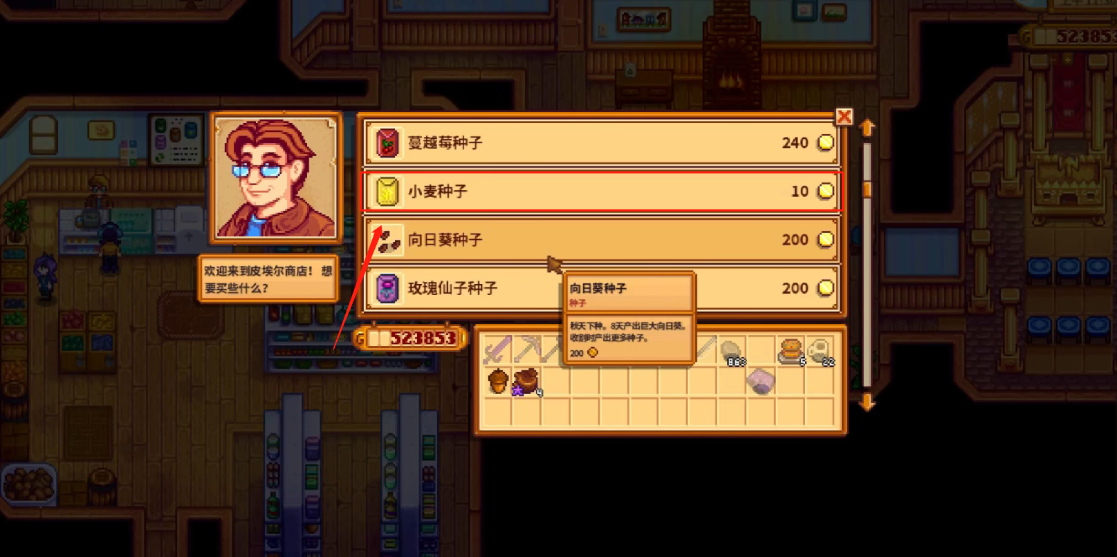 星露谷小麥哪裡可以買？