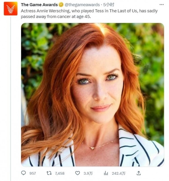 《最後生還者》喬爾的好搭檔泰絲演員離世 享年45歲