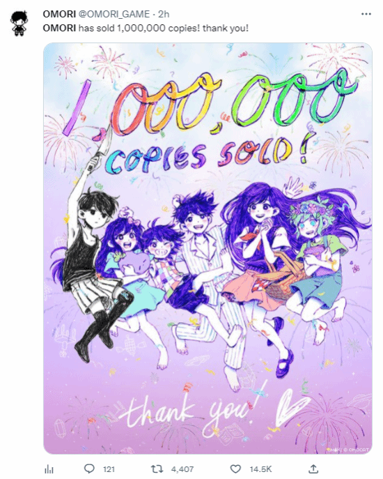 好評如潮《OMORI》銷量破百萬 畫風清新的恐怖游戲