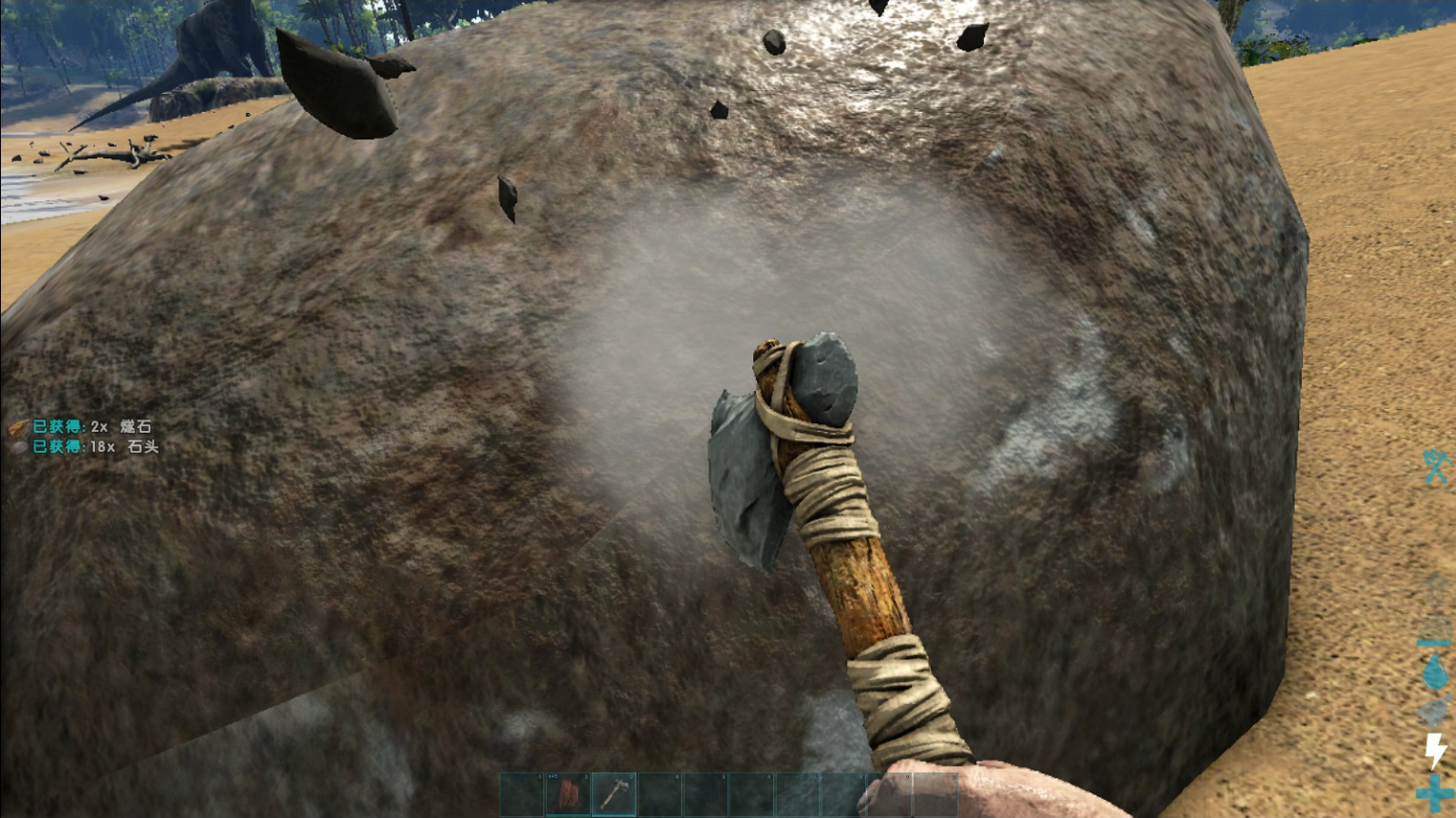 方舟生存進化怎麼獲得石頭？
