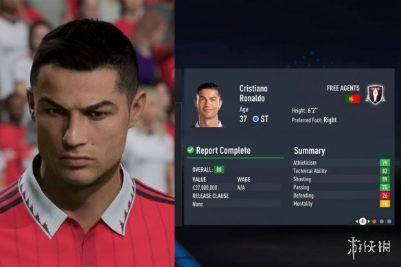 太現實了EA！轉會沙特後C羅在《FIFA 23》中評分下降