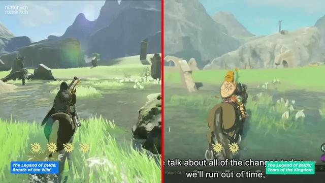 《塞爾達傳說王國之淚》畫面對比！細節有提升