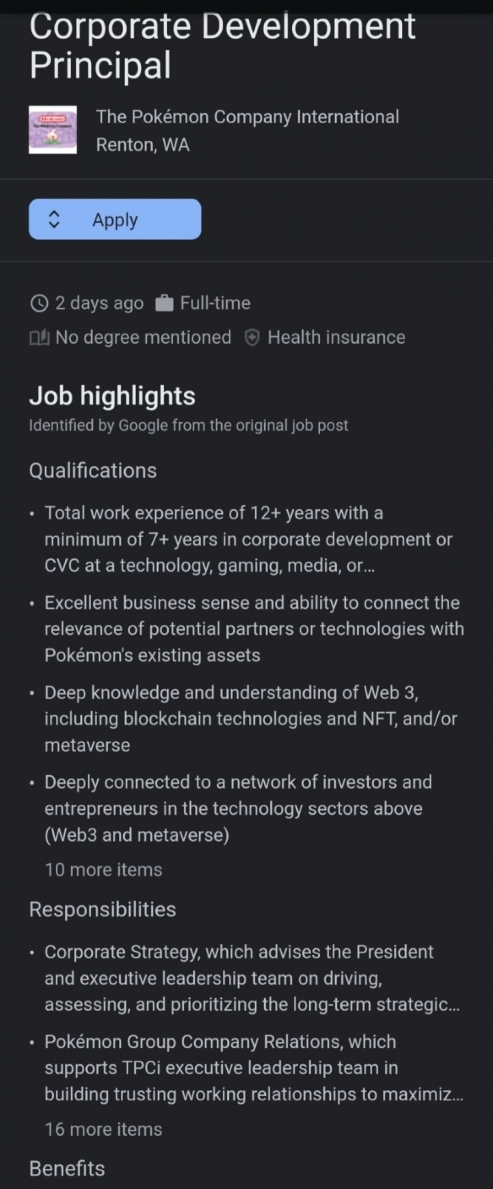 寶可夢進軍Web3？TPC正招聘區塊鏈、NFT、元宇宙人才