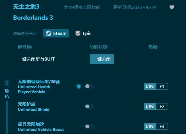無主之地3修改器全功能版（最新版推薦）