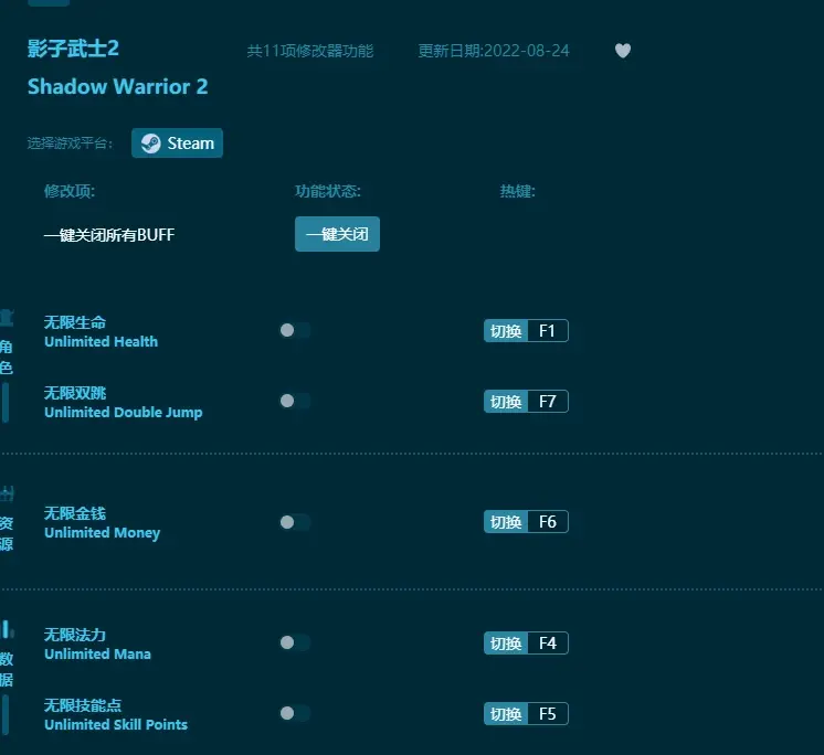 影子武士2修改器下載-修改器大全-單機遊戲修改器