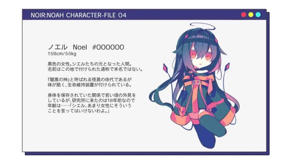 NOIR:NOAH角色介紹CG檔案翻譯