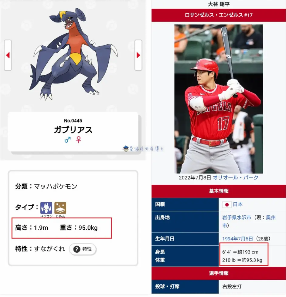 日本棒球明星激似《寶可夢》烈咬陸鯊？幾乎一樣的身材引發熱議