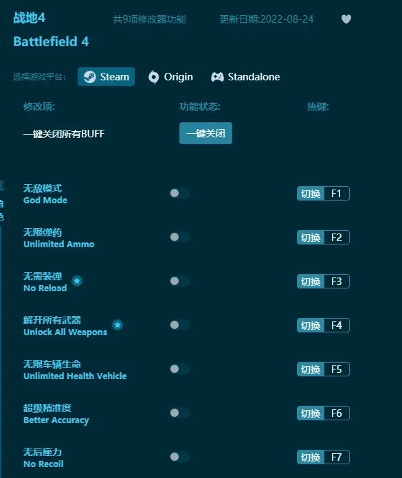 戰地4Steam修改器|漢化版修改器|中文版修改器