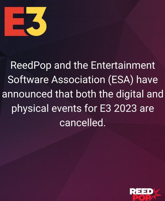 隨廠商相繼退出 2023年E3遊戲展官方宣佈正式取消