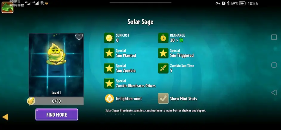 PVZ2國際版陽光家族成員陽光鼠尾草介紹