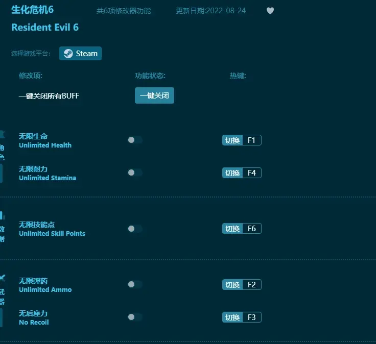 生化危機6修改器分享 生化危機6修改器功能介紹